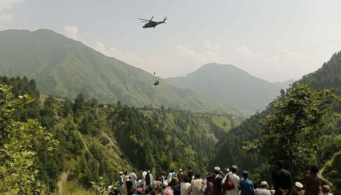 Two students rescued from Battagram chairlift, operation ongoing to rescue others