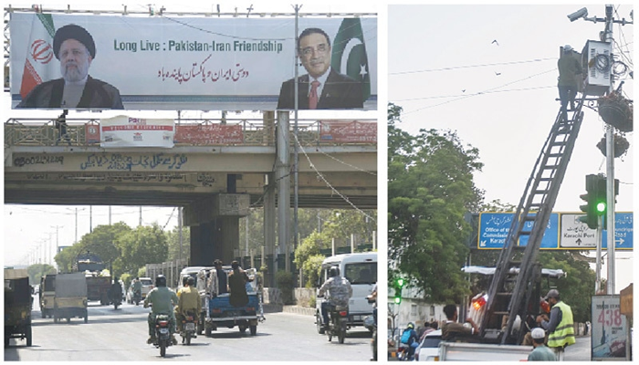 Karachi roads closed due to security concerns ahead of President Raisi's Visit